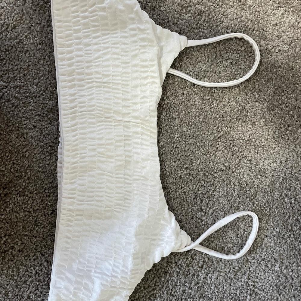 Simple white bikini top